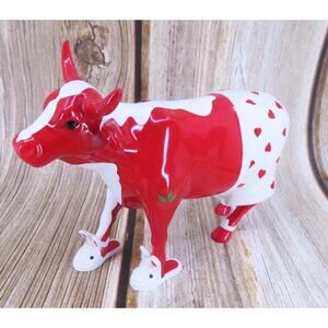 Cow Parade 2000 Udder Romance Red White Hearts Bunny Slippers